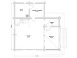 План 1 этажа дома-бани из оцилиндрованного бревна Б-91