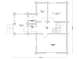 План 1 этажа дома из оцилиндрованного бревна Д-111