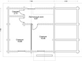 План мансарды дома из оцилиндрованного бревна Д-115