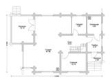 План 1 этажа дома из оцилиндрованного бревна Д-147