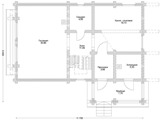 План 1 этажа дома из оцилиндрованного бревна Д-163