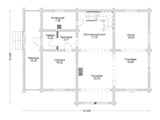План 1 этажа дома из оцилиндрованного бревна Д-187
