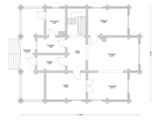 План 1 этажа дома из оцилиндрованного бревна Д-253