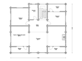 План 1 этажа дома из оцилиндрованного бревна Д-546