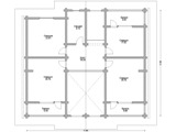 План 2 этажа дома из оцилиндрованного бревна Д-546